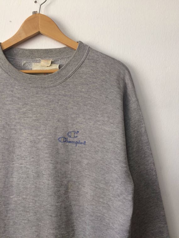 Vintage CHAMPION Sweatshirt Gray Colur With Big L… - image 3