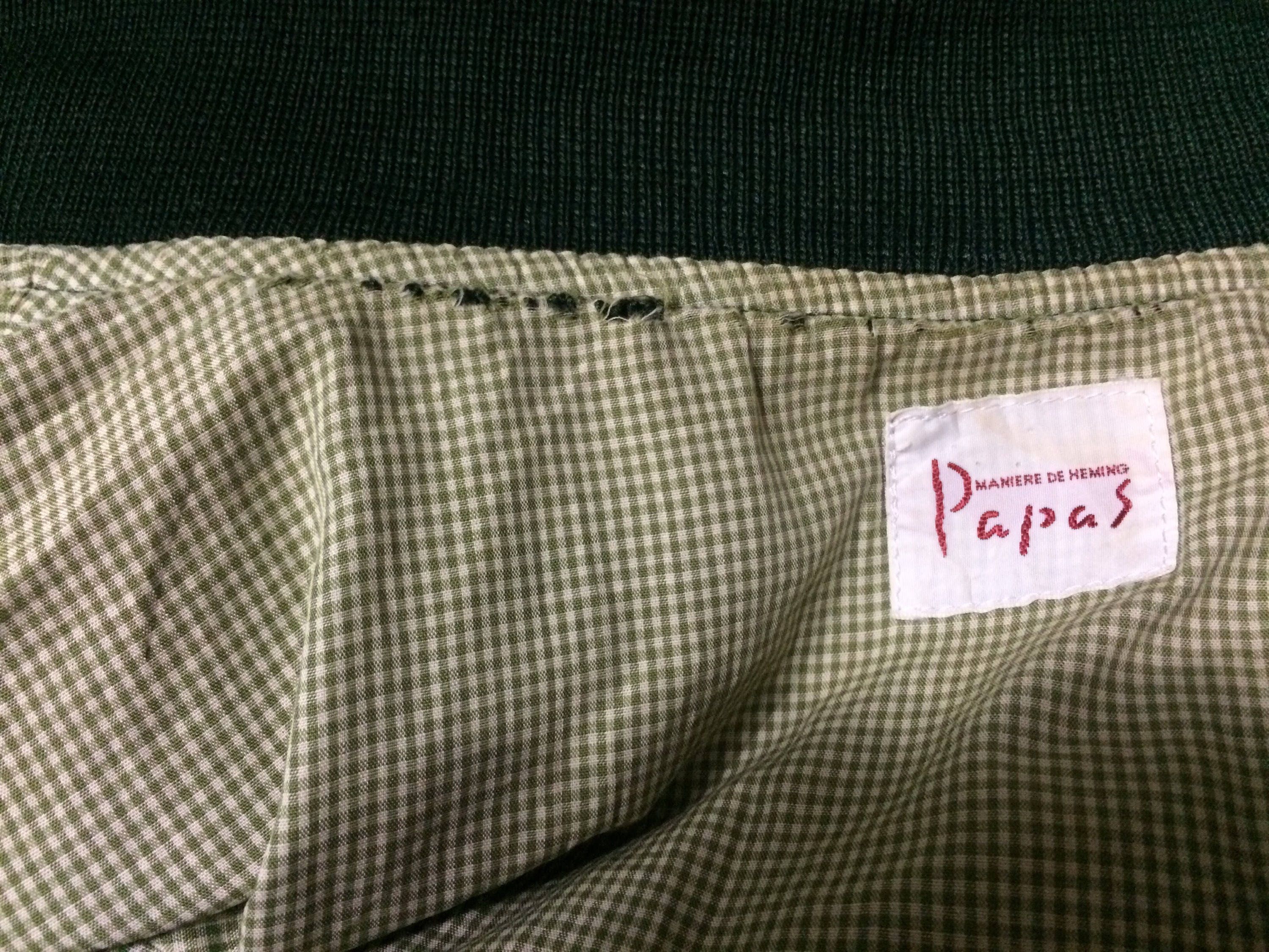 Vintage PAPAS Marca japonesa Bomber Jacket Full Green - Etsy España