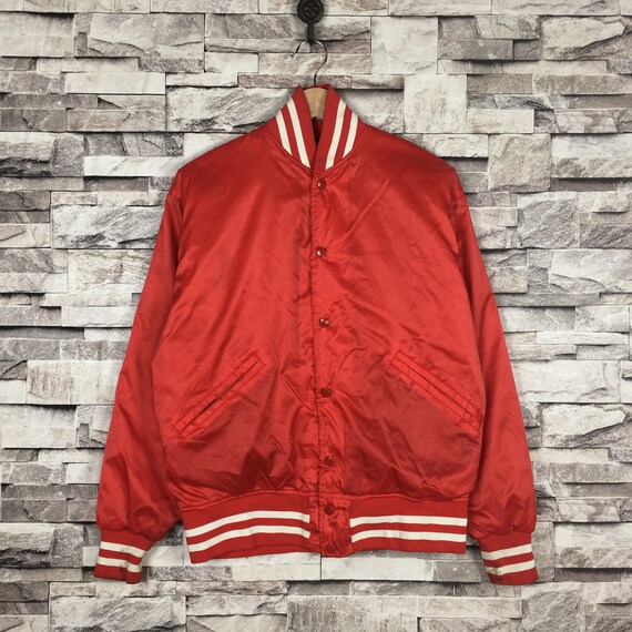 Vintage 90s VARSITI Bombers Sukajan Red 
