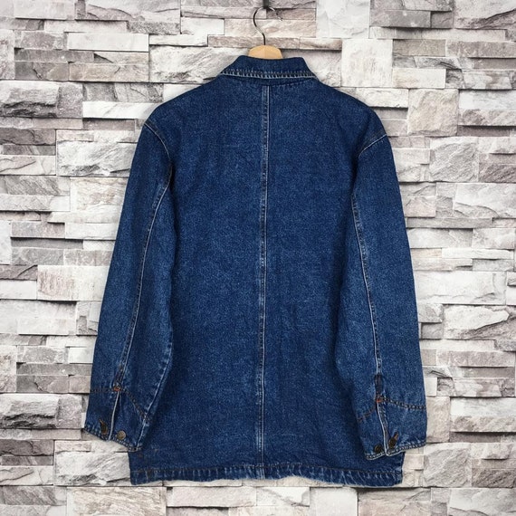 Vintage 90s CLASSIC Workwear Denim Chore Jacket F… - image 4