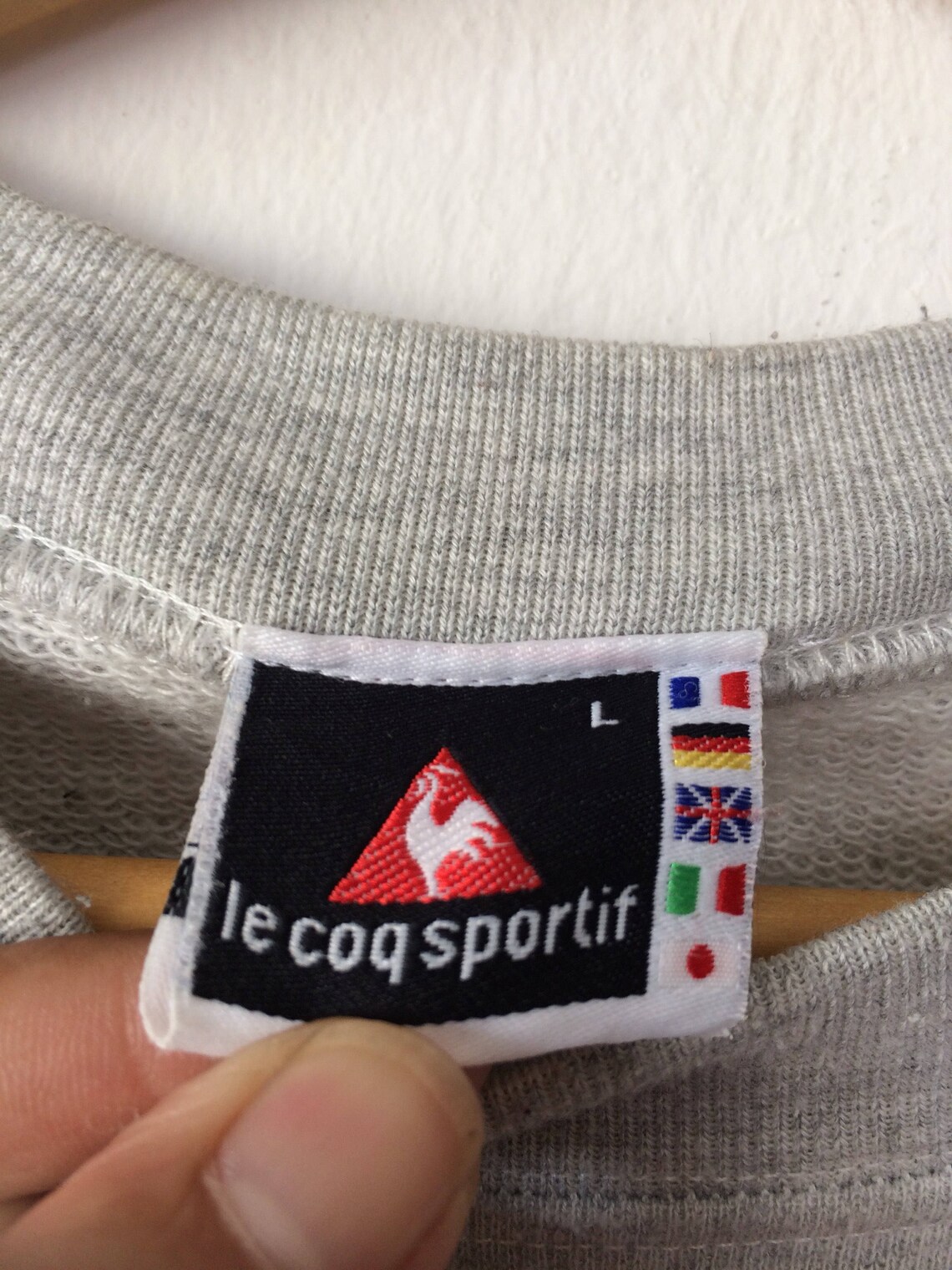 Vintage LECOQ SPORTIF Sweatshirt Big Logo Spell Out Over Print - Etsy UK