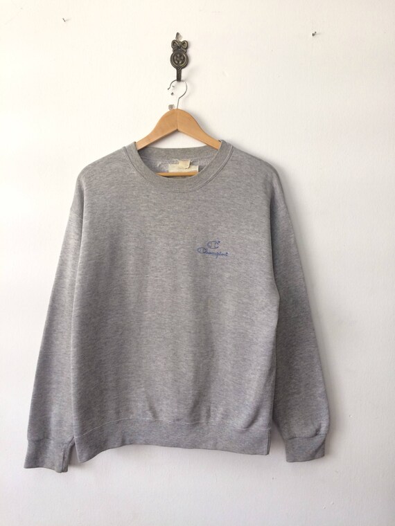 Vintage CHAMPION Sweatshirt Gray Colur With Big L… - image 1