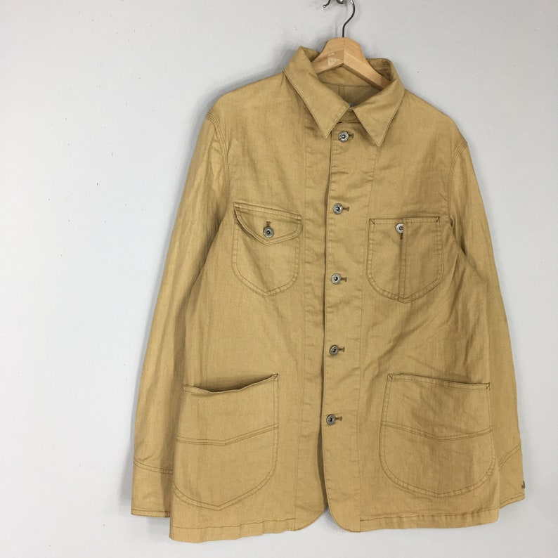 Vintage TAKEO KIKUCHI Japanese Brand Denim Chore Jacket Button up Takeo ...