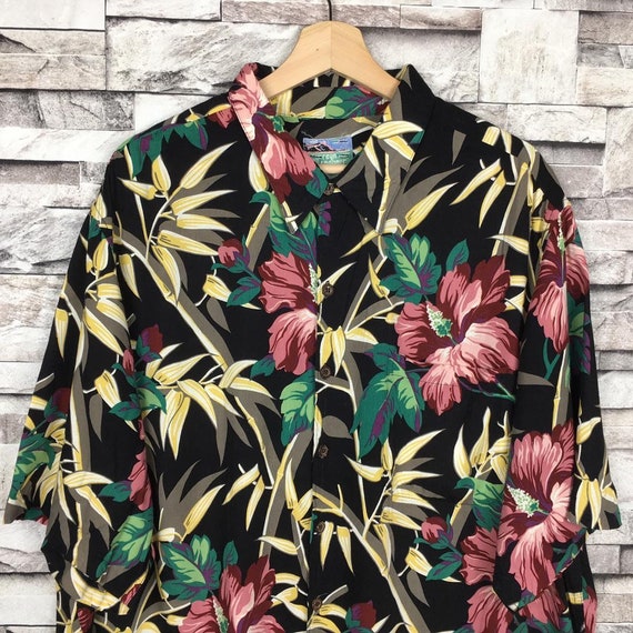 Vintage 90s REYN SPOONER Hawaiian Aloha Rayon Shi… - image 2