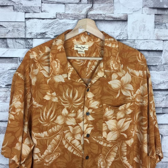 Vintage PANAMA JACK Hawaiian Rayon Shirt Flower L… - image 2