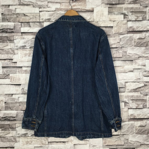 Vintage LAND’ ENDS Denim Chore Jacket Button Up W… - image 4