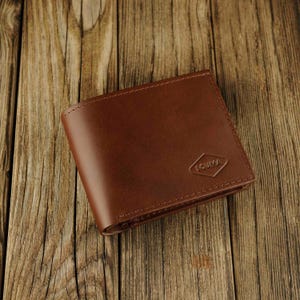 Cartera de cuero Cartera de cuero plegable Cartera de cuero plegable para hombre Cartera de cuero para hombre Cartera para hombre Regalo del día del padre para hombre Cuero
