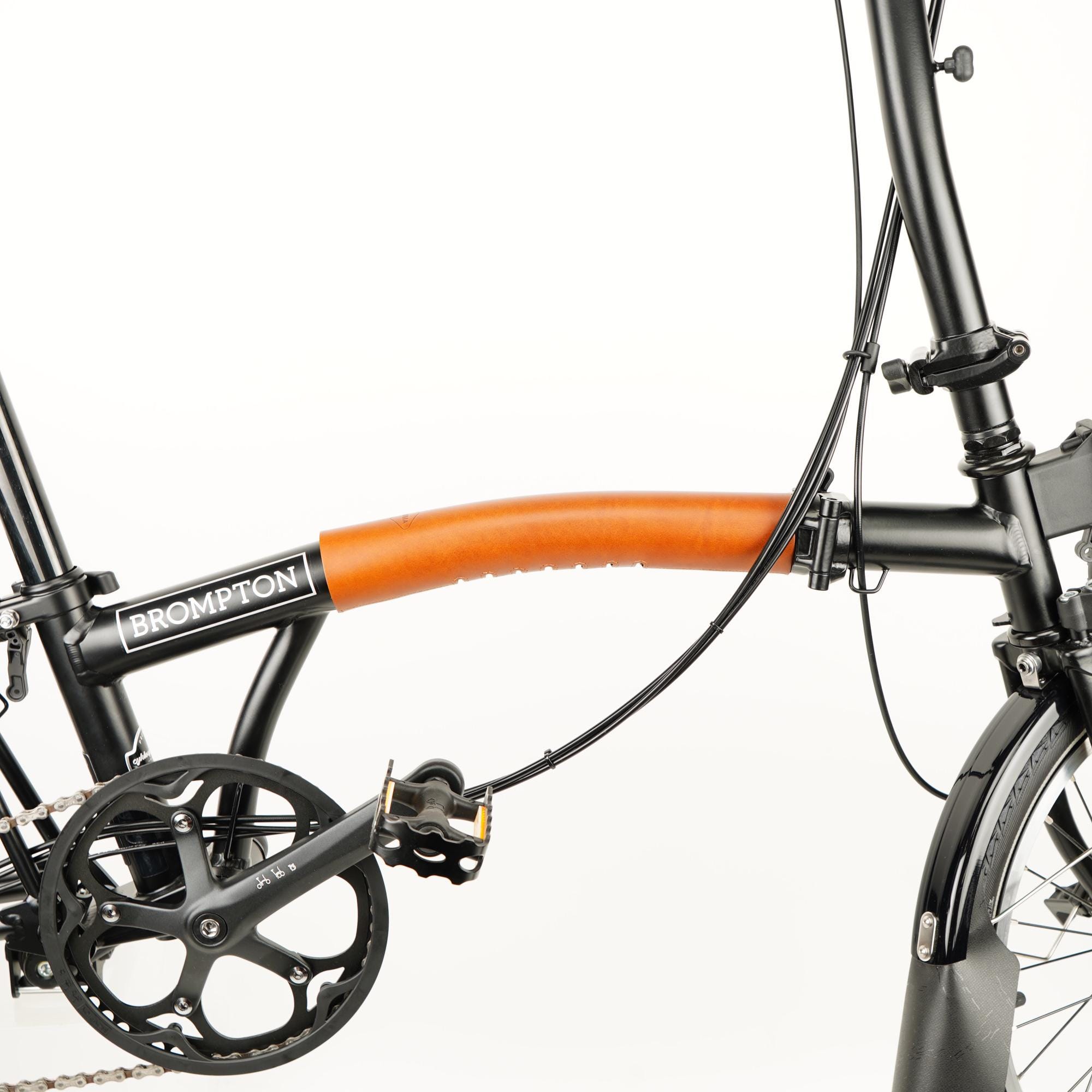 Leather frame protector for Brompton bicycle Velcro version Leather Frame Cover for Brompton bicycles protector for Brompton Leather