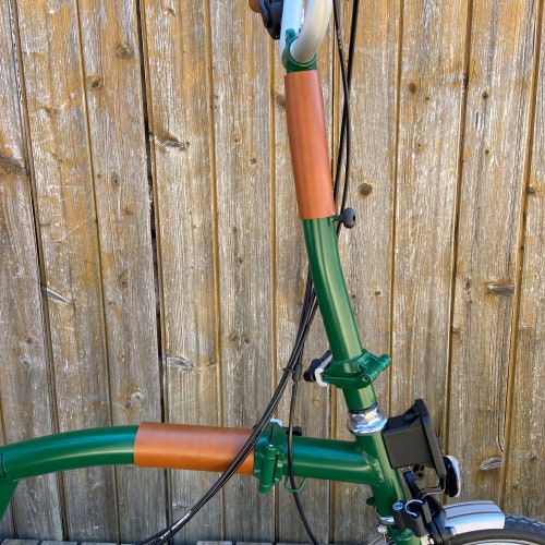 Leather Frame Protector for Brompton Bicycle Long SEW ON Etsy UK