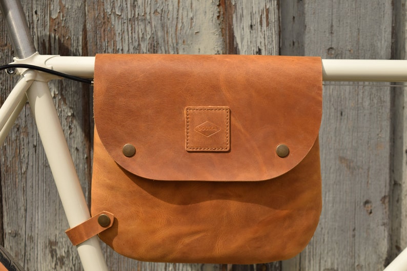 Leather Bike Bag / Bicycle Frame Bag Shoulder Bag Bikegab Etsy