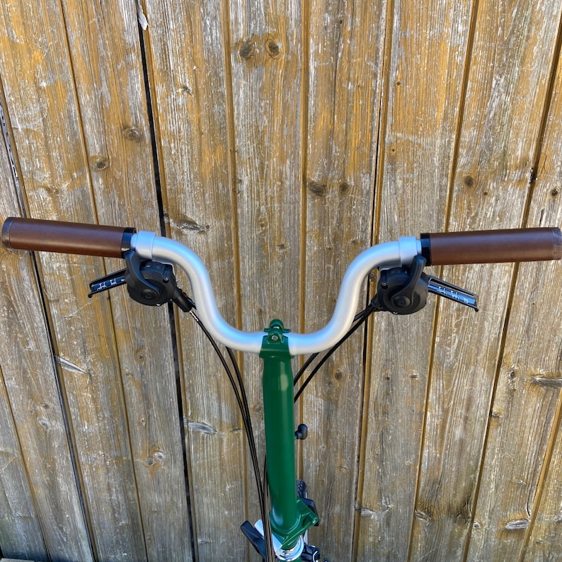 Leather Handlebar Grips for Brompton Bicycle Full Grain Etsy