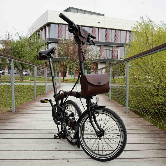 ブロンプトン用フルグレインレザーフロントキャリアバッグ - Etsy 日本