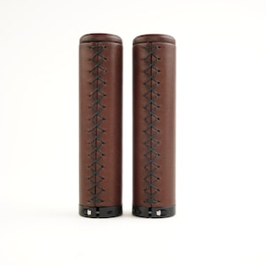 Leather Bicycle Grips Unibody design Full grain leather Handlebar grips