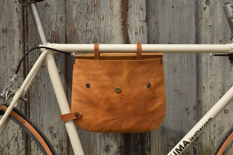 Leather Bike Bag / Bicycle Frame Bag Shoulder Bag Bikegab Etsy