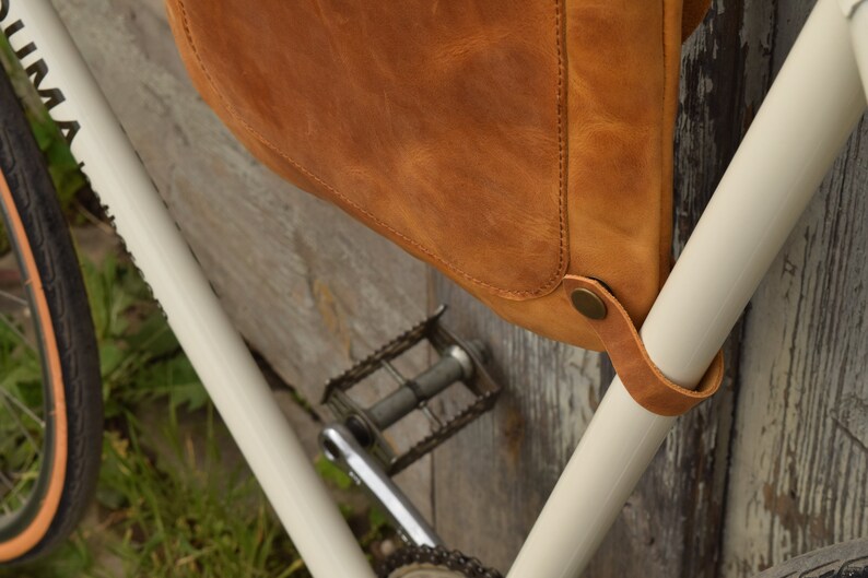 Leather Bike Bag / Bicycle Frame Bag Shoulder Bag Bikegab Etsy