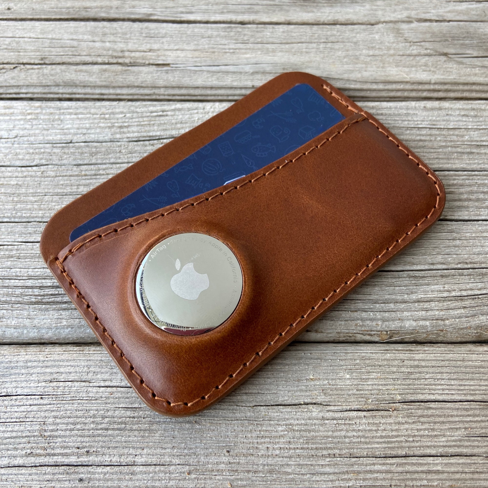 Leather Apple Airtag Wallet Card Wallet With Pocket for Etsy Canada