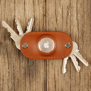 AirTag Key Organizer per Apple AirTag Portachiavi in pelle con slot per Apple AirTag Custodia per chiavi AirTag Supporto AirTag Regalo per la festa del papà