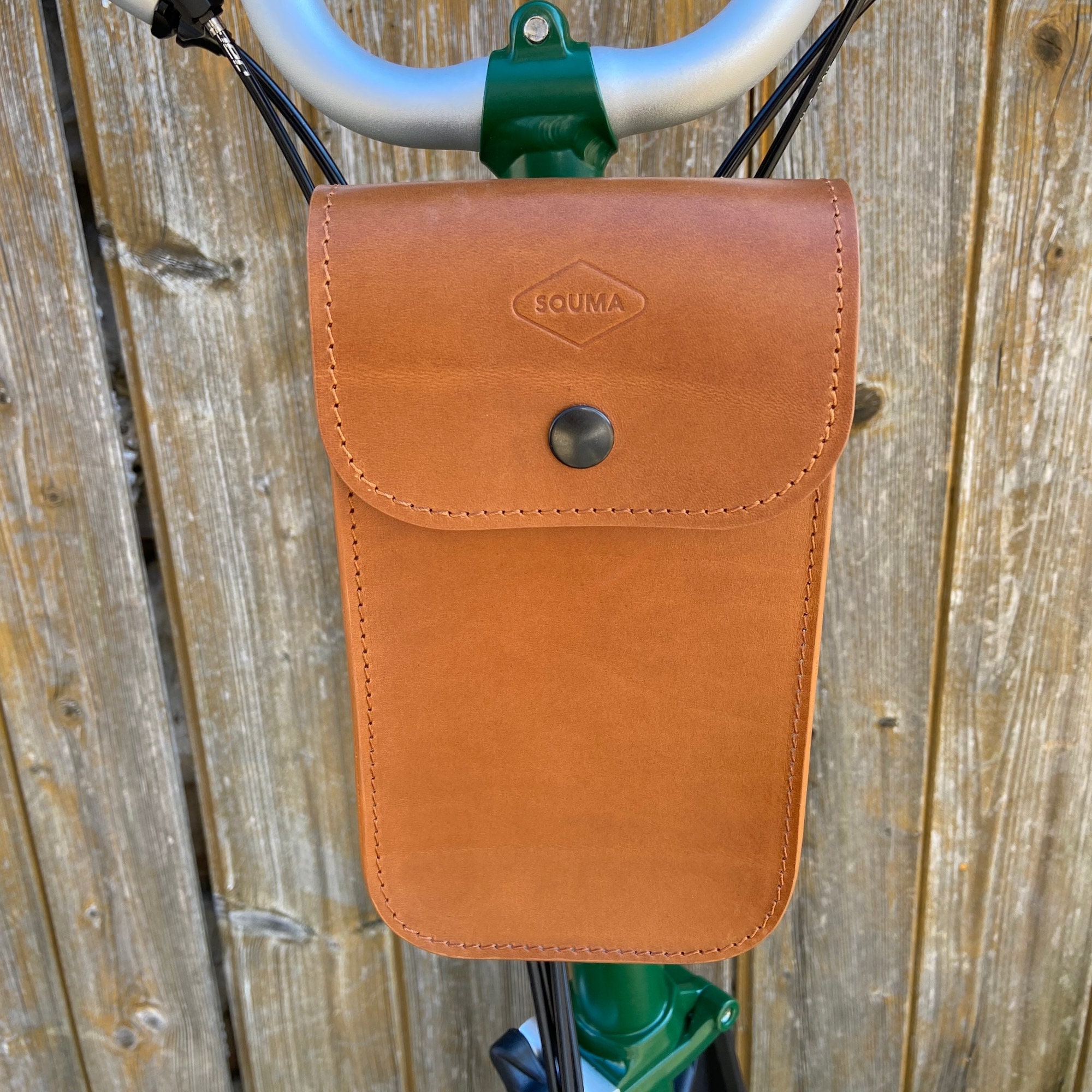 Leather Handlebar Bag for Brompton Large Attachment Etsy