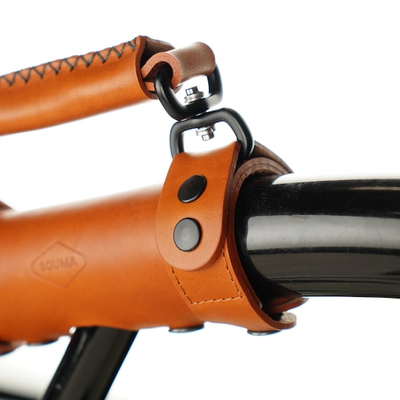 Poignée De Transport Cuir Pour Vélo Pliant Brompton - CarDale - Marron - Neuve Poignée De Transport Cuir Pour Vélo Pliant Brompton - CarDale - Marron - Neuve