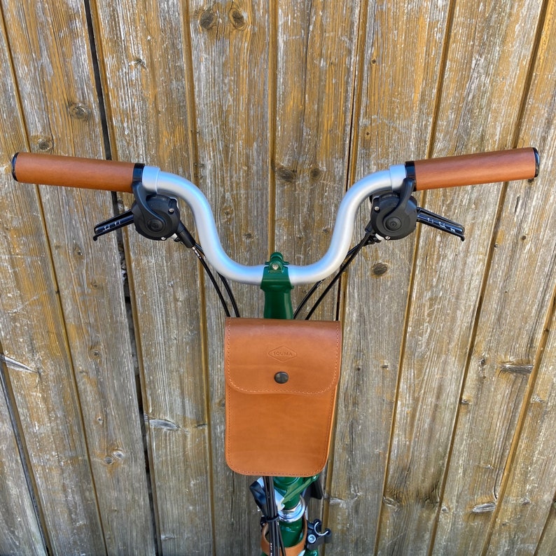 Leather Handlebar Grips for Brompton Bicycle Full Grain Etsy