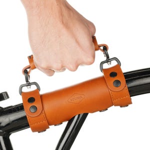 Heavy Duty Leather Carry Handle for Brompton Bicycle carry handle for electric Brompton