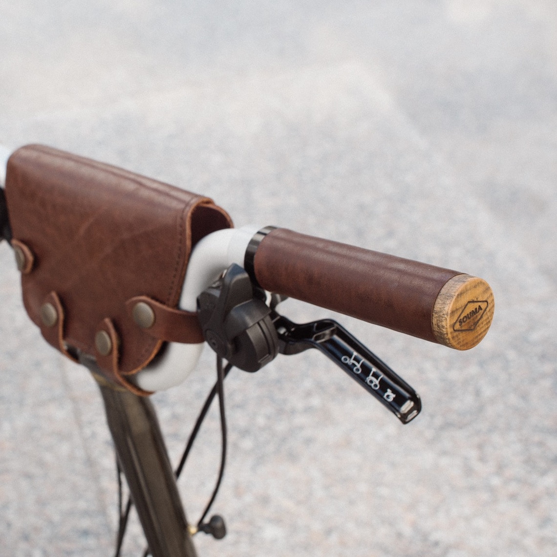 Leather Handlebar Grips for Brompton bicycle Full grain Etsy