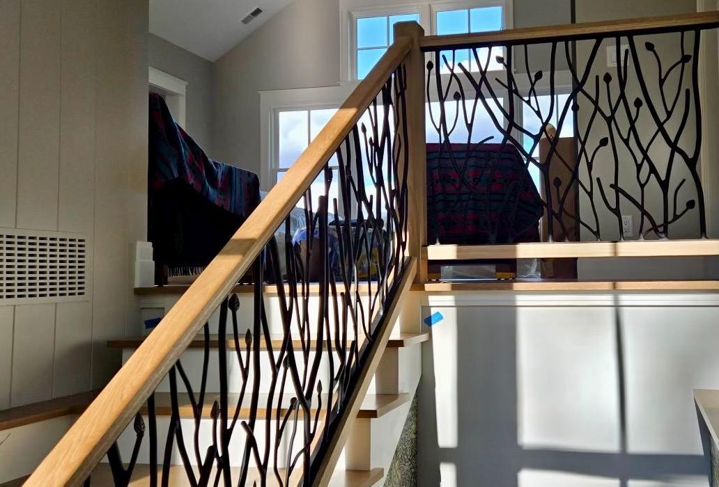 Organic Iron Tree Forest Forged Branches With Scattered Leaves /metal ...