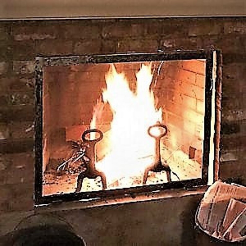 Custom Fireplace Screen Hammered Rivets And Frame - Custom Built In Fireplace Screens Custom Fireplace Screen Hammered Rivets And Frame - Custom Built In Fireplace Screens