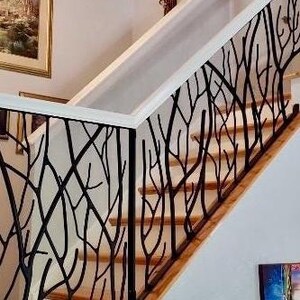 Scattered Branches Iron Forest Metal Stair Railings/insert Panel ...