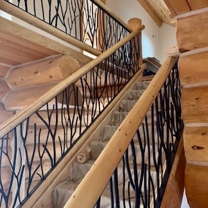 Wrought Iron Forest Forged Scattered Branches Metal Stair Railing/Insert Panel/Staircase/Balcony /Gates Custom Made Per Linear Foot