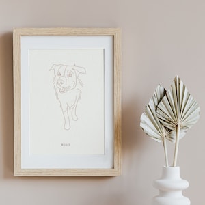 CUSTOM PET ILLUSTRATION | Pet Portrait | Line Dog | Custom Pet Drawings| Pet illustration Abstract Dog | Instant Print Last minute Christmas