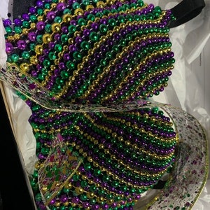 beaded mardi gras bra