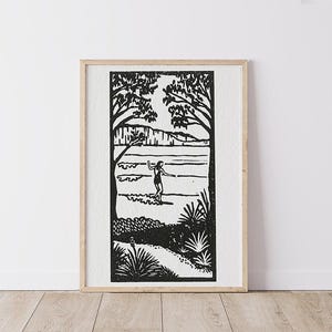 Limited Edition Surfing Art Print Limited Edition Surfing Art Print