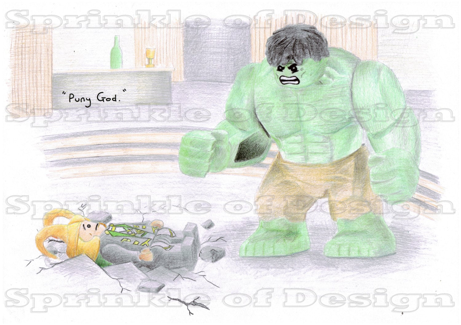 Fan Art Lego Marvel Avengers Movie Illustration Print - Etsy UK
