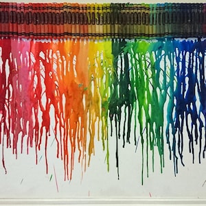 Custom Personalised Melted Crayon Art