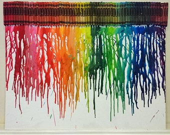 Custom Personalised Melted Crayon Art