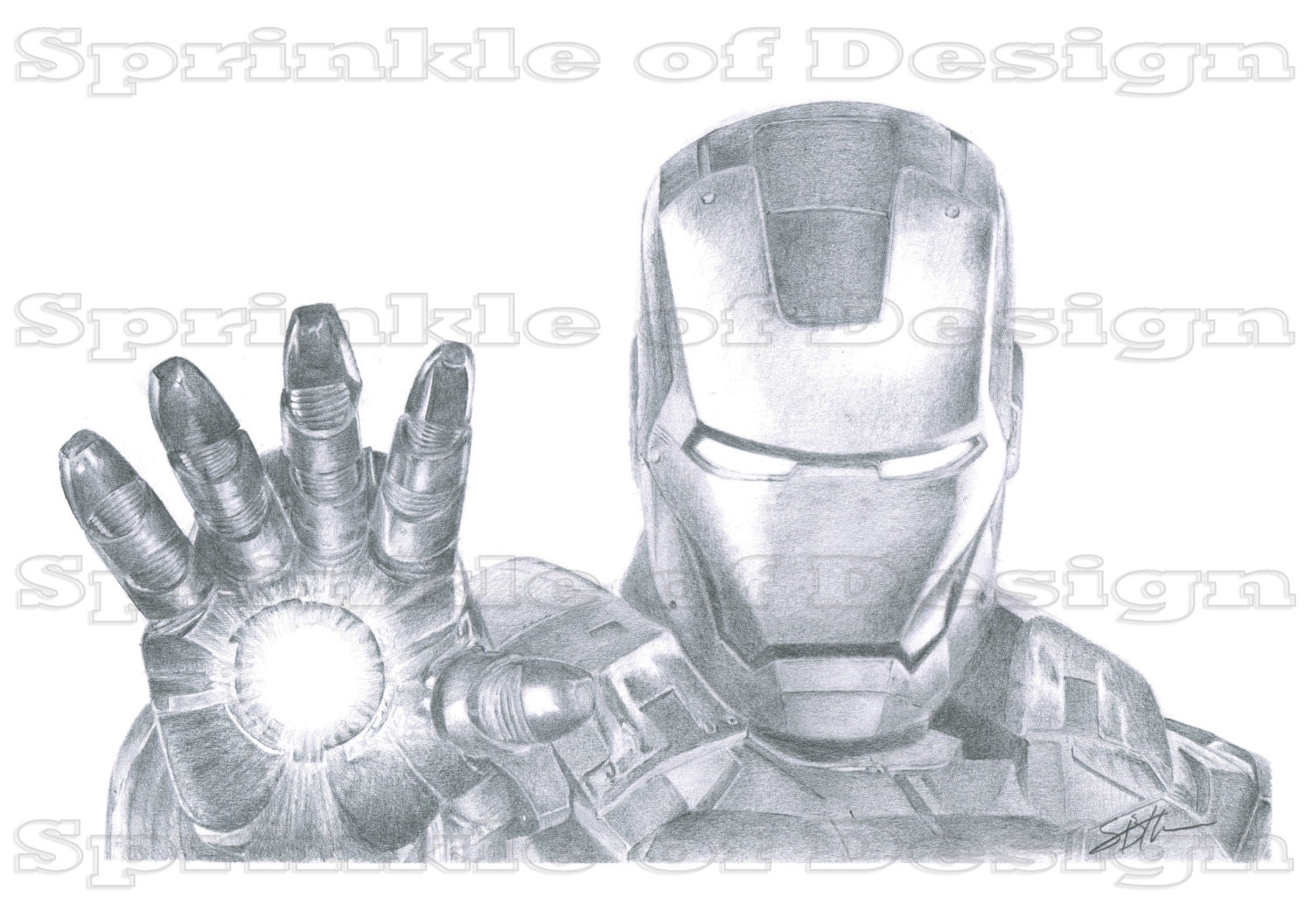 Buy Print Marvel Iron Man Fan Art Pencil Drawing Online in India ...