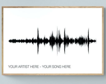 Christmas Gift for Dad, Soundwave Art Gift for Him, Boyfriend Christmas Gift, Husband Christmas, Sound Wave Holiday Gift for Men, Guy Gift