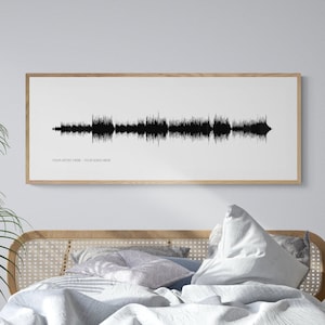 Custom Sound Wave Art Print Anniversary Gift for Husband, SoundWave Print Gift for Boyfriend, Birthday Gift for Men, Gift for Him Guy Dad image 1