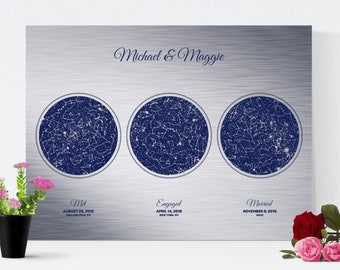 20th Anniversary Gift for Husband Star Map, Platinum Anniversary Gift for Wife, 20 Year Wedding Anniversary Gift for Him, Wife Gift for Her