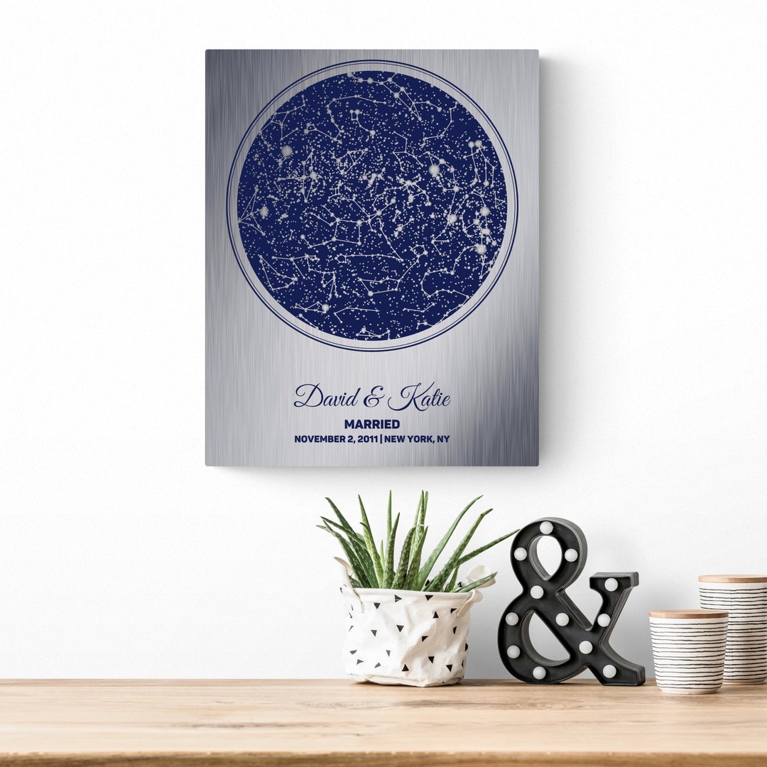 10 Year Anniversary Gift for Wife, Tin Aluminum Anniversary Gift Star