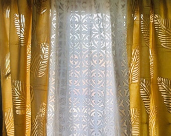 Indian Curtains White Cotton Curtains Organdy Long Boho Sheer Darpery