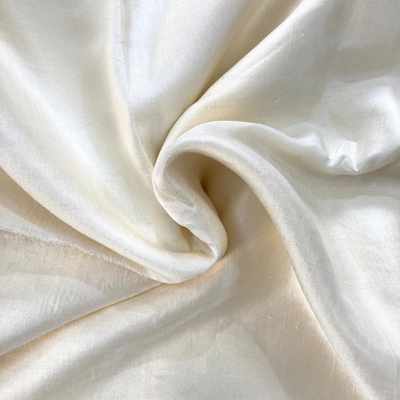 April Morning' Custom Plain White Cotton Fabric (White/ Ivory)