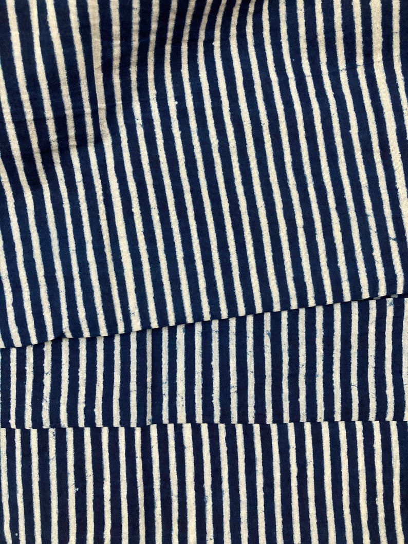 Indigo Block Print Cotton Fabric Block Print Fabric Cotton Etsy