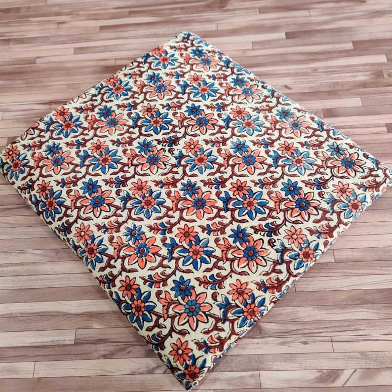 Fabric By the Meter 45in Width Cotton Weavers Soft Cotton Fabric Cotton Fabric Floral Block Print Fabric Indian Fabric