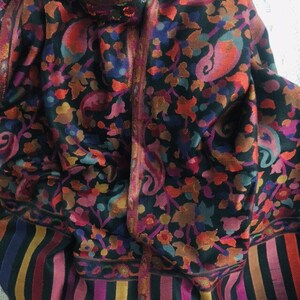 Black Silk Wool Scarf Scarves For Women Silk Wrap Pashmina Silk Shawl Colourful Pashmina Shawl image 10