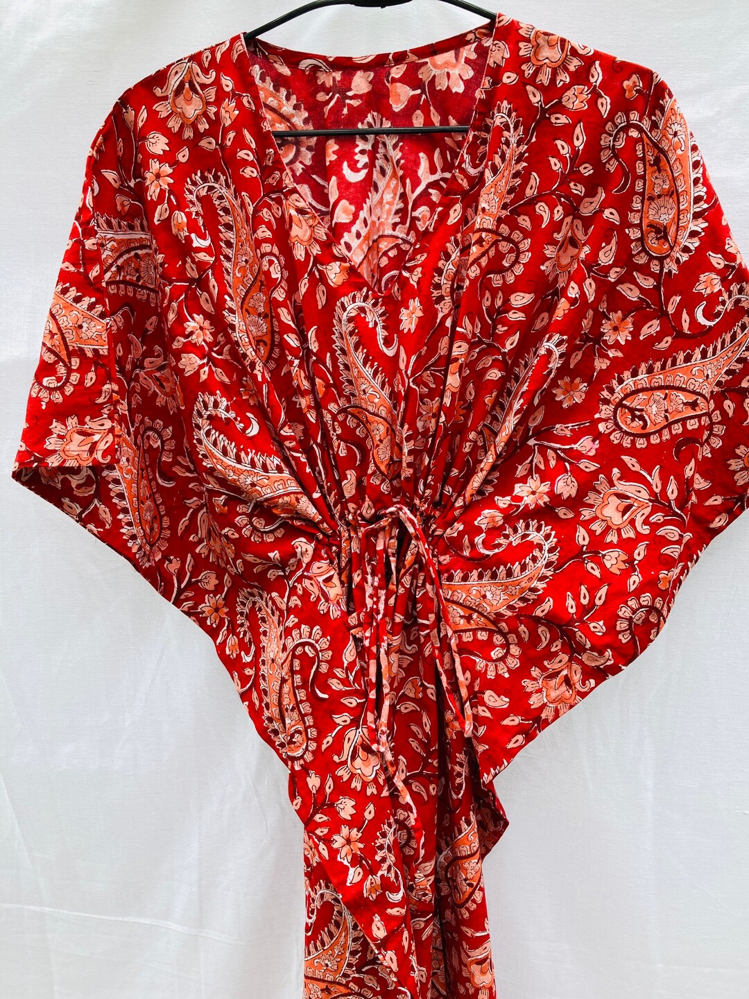 Blumen-Kaftan Aus Baumwolle - Maxikleid Für Strand & Freizeit