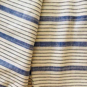 White Blue Cotton Hand woven Handspun Cotton Fabric Handloom Cotton Fabric Indian Cotton Fabric Fabric By the Yard Indian Fabric image 9