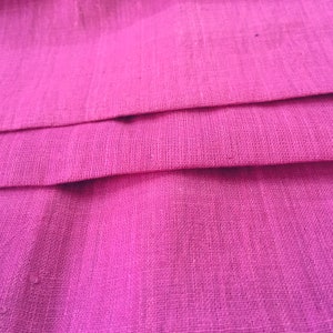 Pink Hand Woven And Hand Spun Cotton Fabric - Indian Cotton Fabric -  Fabric By the Yard - Indian Fabric - Hand Loom Cotton fabric - Cotton
