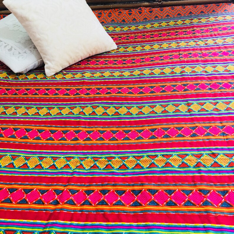 Indian Jaipur Kantha Bedspread Quilt Jaipur Bedcover Etsy